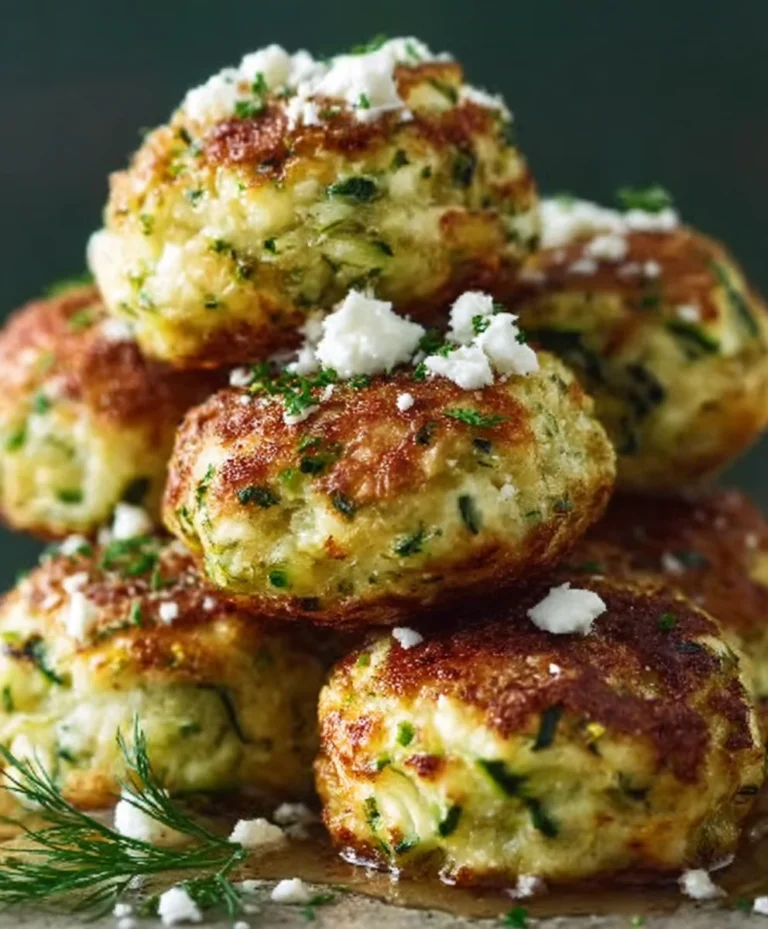 Knusprige Zucchini-Feta-Bällchen: Lecker & Einfach